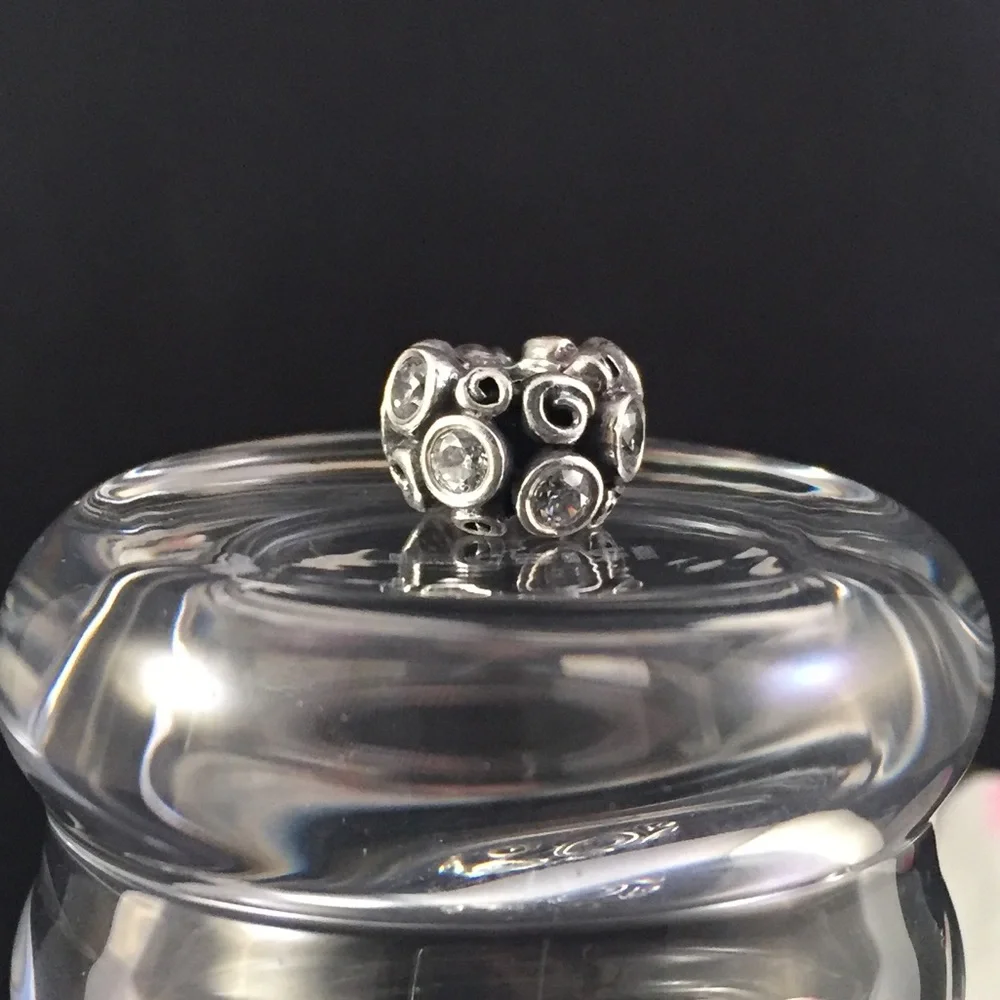 Authentic PANDORA 925 Silver Primrose Clear CZ - Picture 6 of 8